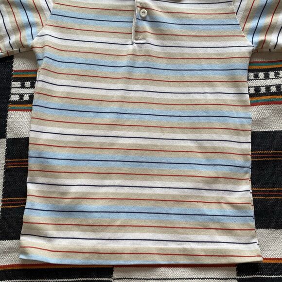 Vintage 70’s Our Gang Healthtex Button Collared Boy’s Tee Shirt. USA. Size 12. - Picture 5 of 11